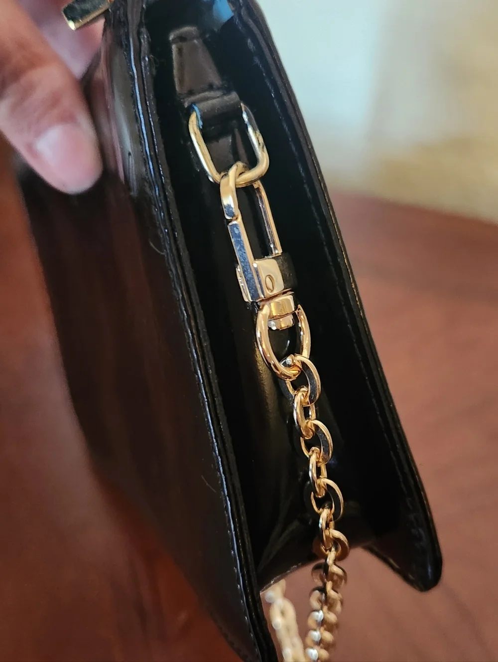 Louis Vuitton Black Monogram Vernis Pochette Bag - Picture 3 of 9